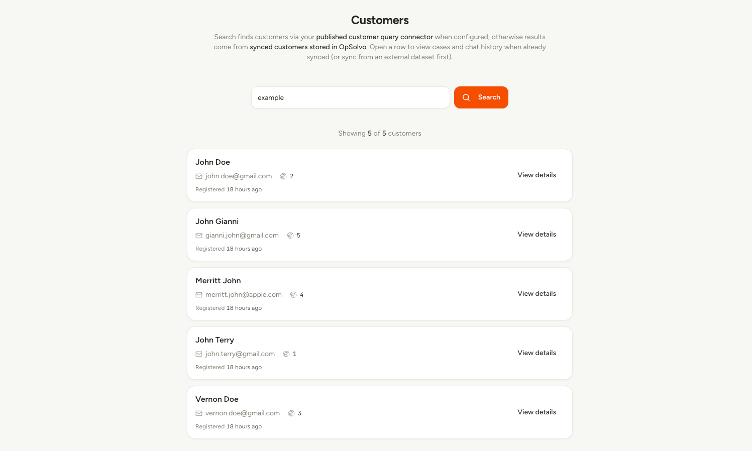Full customer context at a glance