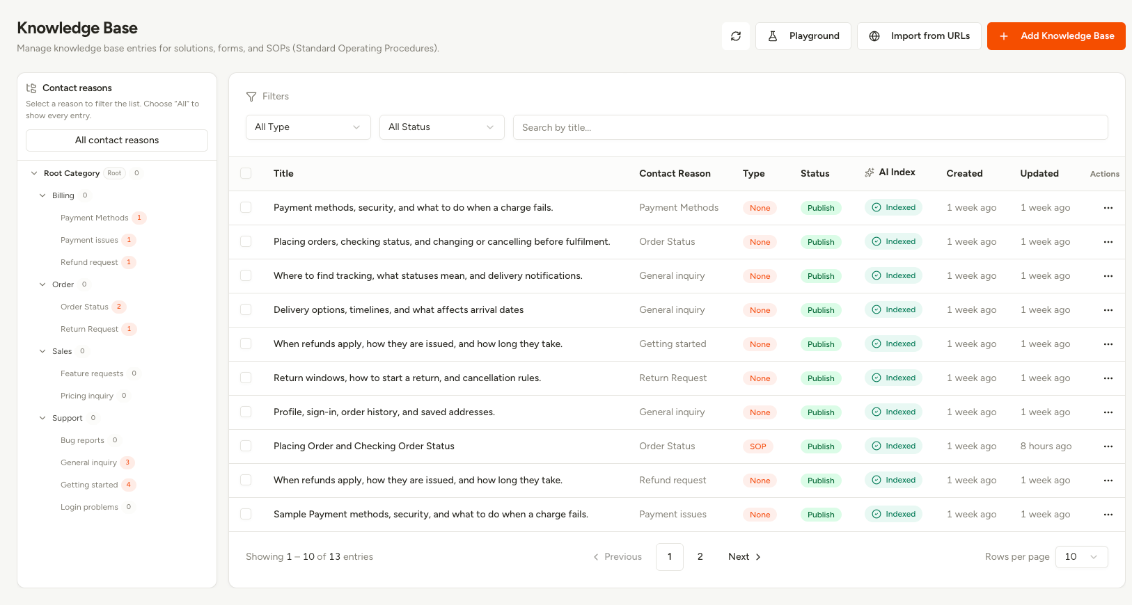Answers grounded in your content